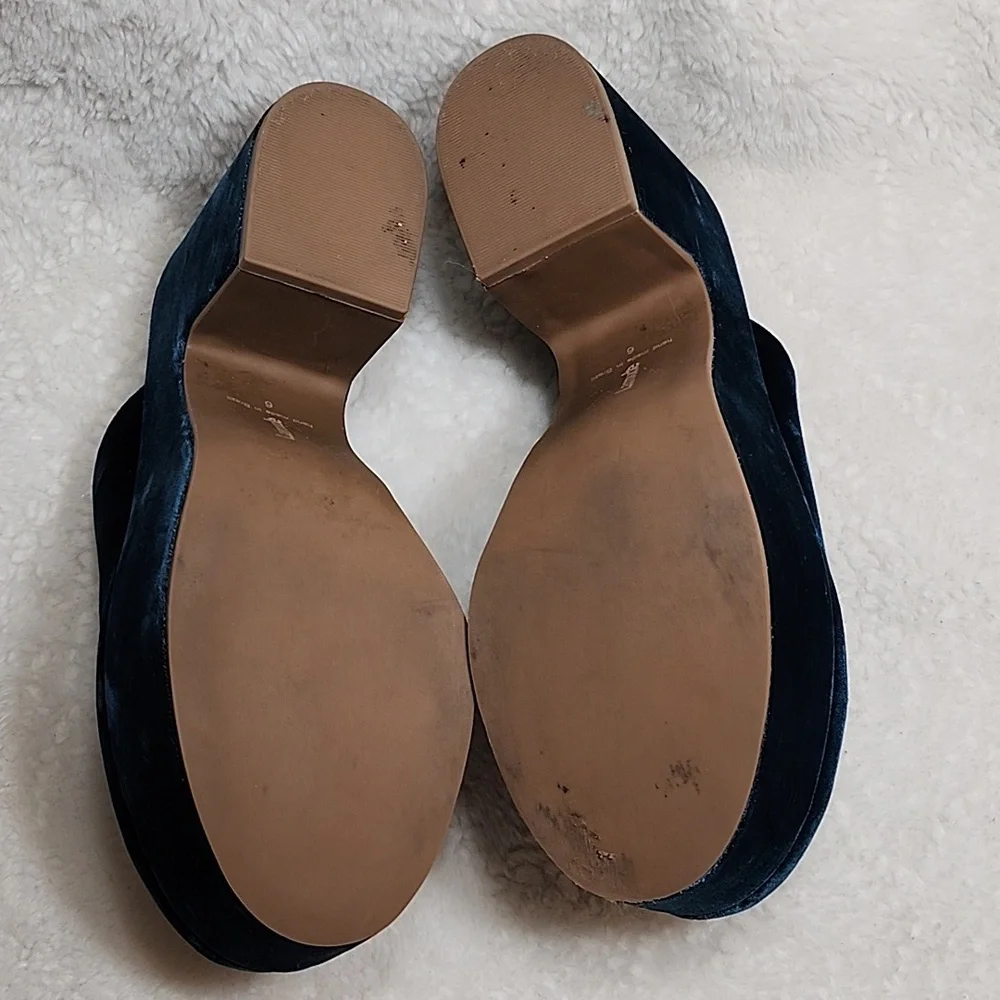 Larroudé Miso Platform Clog in Deepsea Velvet Size 6